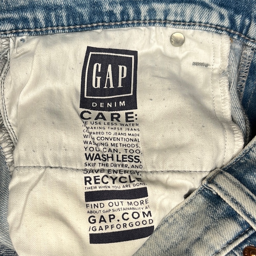 GAP denim shorts 4” High Rise light wash cutoffs timeless 29 Tall NWT - Picture 13 of 15